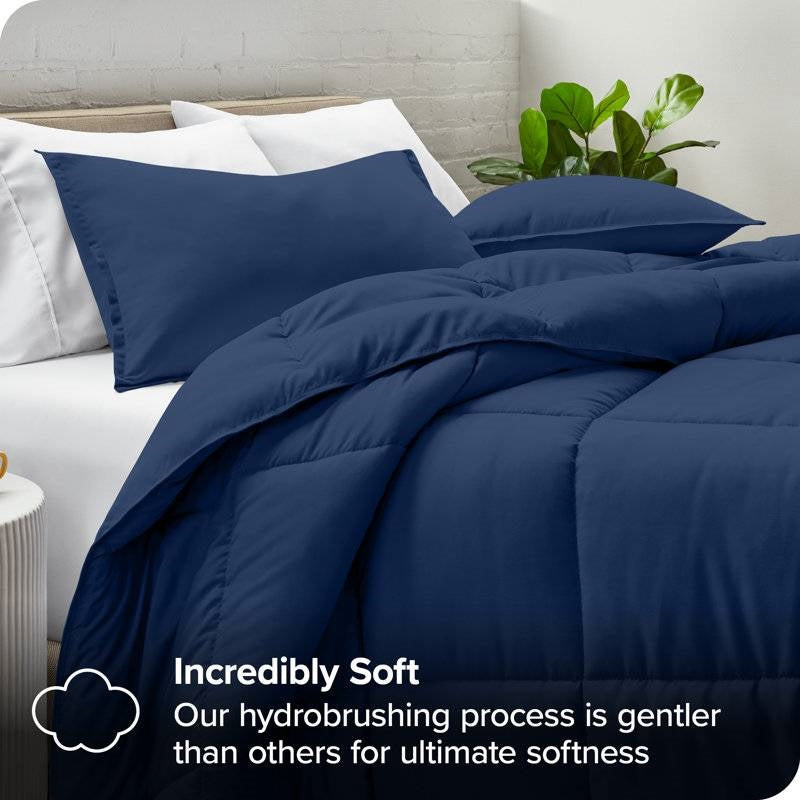 Queen size Super Soft Down Alternative Comforter Set in Navy Blue, photo 3 of 5