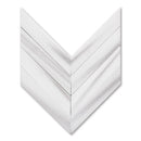 Mink White Polished Chevron Waterjet Marble Mosaic