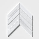Bianco Dolomiti Polished Chevron Waterjet Marble Waterjet Mosaics