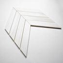 Bianco Dolomiti Honed Trapeze Marble Mosaic