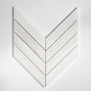 Bianco Dolomiti Honed Trapeze Marble Mosaic