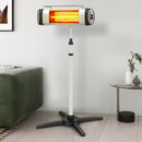 Porch Garden Electric Thermostat Patio Heater Standing Garden 1500W Infrared Heater with Remote Control Outdoor/Indoor