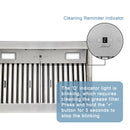 30“ Range Hood Insert, Ultra Quiet Stainless Steel 6" Ducted with 600 CFM Powerful Suction-NX-19IL-30