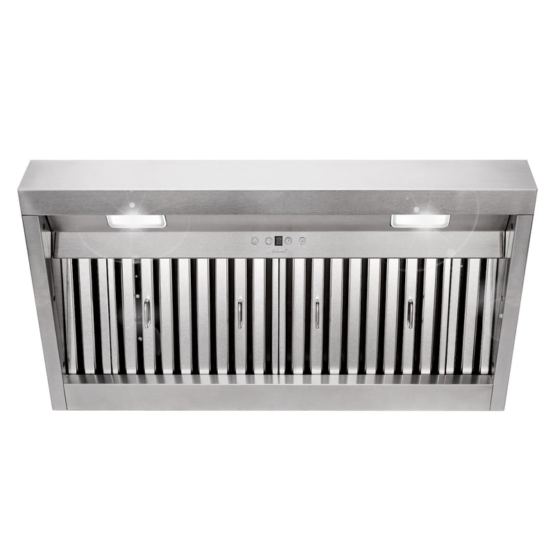 36" Range Hood Insert, Ultra Quiet Stainless Steel 6" Ducted with 600 CFM Powerful Suction-NX-19IL-36