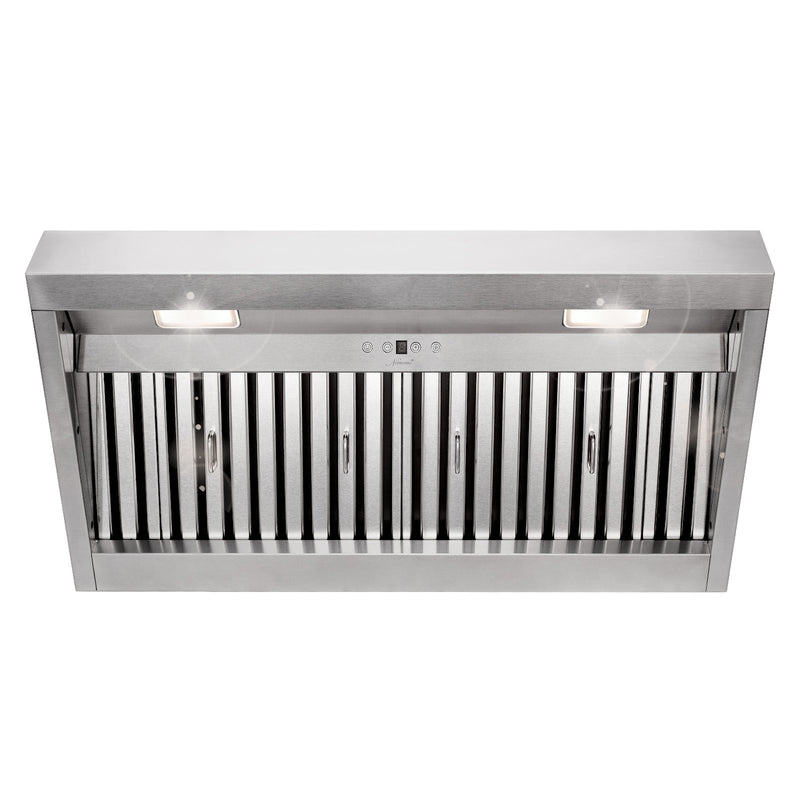 36" Range Hood Insert, Ultra Quiet Stainless Steel 6" Ducted with 600 CFM Powerful Suction-NX-19IL-36