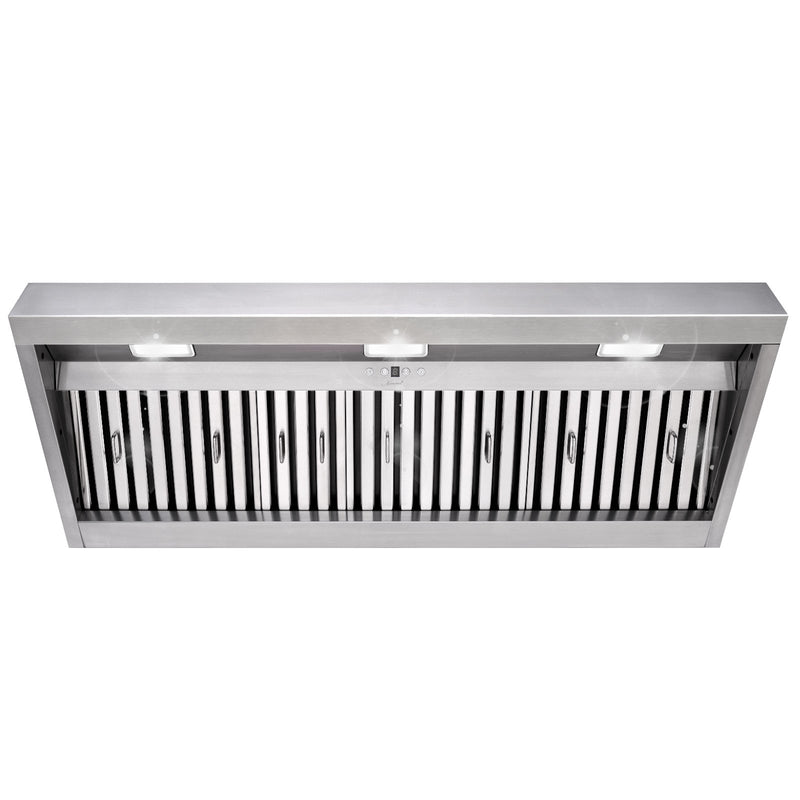 48" Range Hood Insert, Ultra Quiet Stainless Steel 8" Ducted with 1200 CFM Powerful Suction-NX-19IL-48
