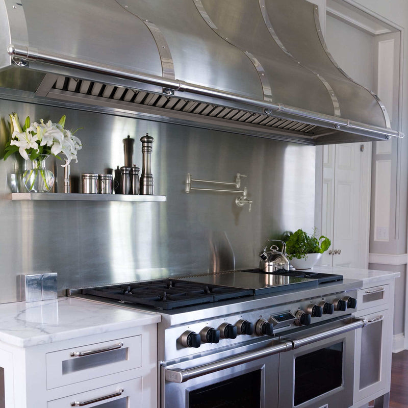 48" Range Hood Insert, Ultra Quiet Stainless Steel 8" Ducted with 1200 CFM Powerful Suction-NX-19IL-48
