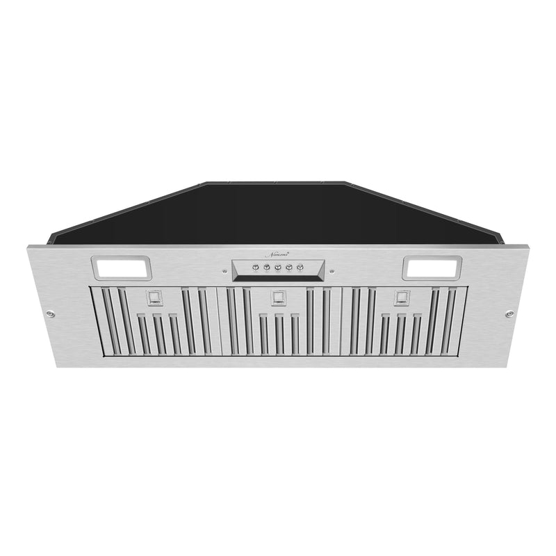 36“ Range Hood Insert, 600 CFM Built-in Stainless Steel Kitchen Hood with LED Lights - NX-HOOD-36