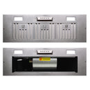 36“ Range Hood Insert, 600 CFM Built-in Stainless Steel Kitchen Hood with LED Lights - NX-HOOD-36