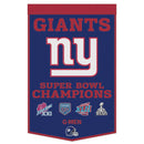 New York Giants 24" x 38" Primary Wool Banner by Dynasty Sports & Framing