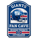 New York Giants Fan Cave 11" x 17" Wood Sign by Dynasty Sports & Framing