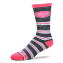 New York Jets Melange Stripe Pink Socks by Dynasty Sports & Framing