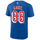 Patrick Kane New York Rangers Authentic Stack Name & Number T-Shirt - Blue by Dynasty Sports & Framing