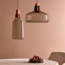 Mono Lamp Smoke with Copper Socket Tall