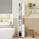 Narrow Bathroom Storage Cabinet with Shelves & Paper Holder by LJGDeals