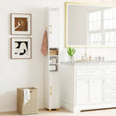 Narrow Bathroom Storage Cabinet with Shelves & Paper Holder by LJGDeals