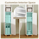 Narrow Bathroom Storage Cabinet with Shelves & Paper Holder by LJGDeals