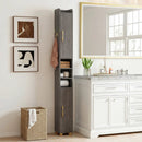 Narrow Bathroom Storage Cabinet with Shelves & Paper Holder by LJGDeals