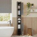 Narrow Bathroom Storage Cabinet with Shelves & Paper Holder by LJGDeals