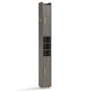 Narrow Bathroom Storage Cabinet with Shelves & Paper Holder by DirectDeals
