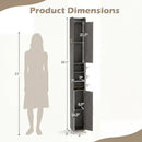 Narrow Bathroom Storage Cabinet with Shelves & Paper Holder by LJGDeals