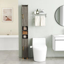 Narrow Bathroom Storage Cabinet with Shelves & Paper Holder by LJGDeals