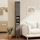 Narrow Bathroom Storage Cabinet with Shelves & Paper Holder by DirectDeals