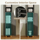 Narrow Bathroom Storage Cabinet with Shelves & Paper Holder by LJGDeals