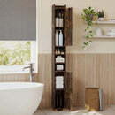 Narrow Bathroom Storage Cabinet with Shelves & Paper Holder by LJGDeals