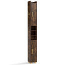 Narrow Bathroom Storage Cabinet with Shelves & Paper Holder by DirectDeals