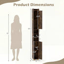 Narrow Bathroom Storage Cabinet with Shelves & Paper Holder by LJGDeals