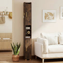 Narrow Bathroom Storage Cabinet with Shelves & Paper Holder by LJGDeals