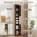 Narrow Bathroom Storage Cabinet with Shelves & Paper Holder by DirectDeals