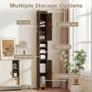 Narrow Bathroom Storage Cabinet with Shelves & Paper Holder by LJGDeals