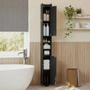 Narrow Bathroom Storage Cabinet with Shelves & Paper Holder by LJGDeals