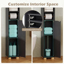 Narrow Bathroom Storage Cabinet with Shelves & Paper Holder by LJGDeals