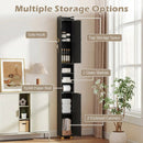 Narrow Bathroom Storage Cabinet with Shelves & Paper Holder by LJGDeals