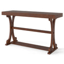 Narrow Console Table Vintage 52 Inch Long with Open Storage Shelf by LJGDeals