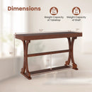 Narrow Console Table Vintage 52 Inch Long with Open Storage Shelf by LJGDeals