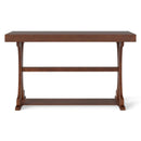 Narrow Console Table Vintage 52 Inch Long with Open Storage Shelf by LJGDeals