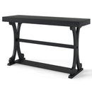 Narrow Console Table Vintage 52 Inch Long with Open Storage Shelf by LJGDeals