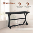 Narrow Console Table Vintage 52 Inch Long with Open Storage Shelf by LJGDeals