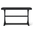 Narrow Console Table Vintage 52 Inch Long with Open Storage Shelf