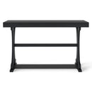 Narrow Console Table Vintage 52 Inch Long with Open Storage Shelf by LJGDeals