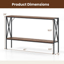 Narrow Console Table 2-Tier Entryway Table with Storage