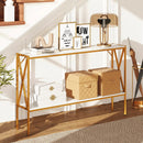 Narrow Console Table 2-Tier Entryway Table with Storage by LJGDeals