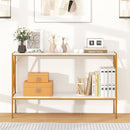 Narrow Console Table 2-Tier Entryway Table with Storage by LJGDeals