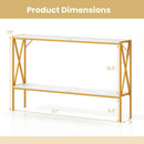 Narrow Console Table 2-Tier Entryway Table with Storage by LJGDeals