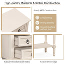 Narrow Console Table with 3 Storage Drawers and Open Bottom Shelf by LJGDeals