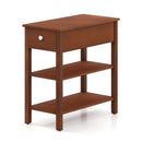 3-Tier Narrow End Table with Drawer and Storage Shelves by LJGDeals